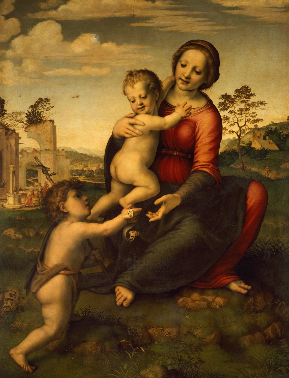 Kút Szűzanya, 1517 körül, Franciabigio (1482-1525), tempera fán alkotó: Francesco di Cristofano Franciabigio