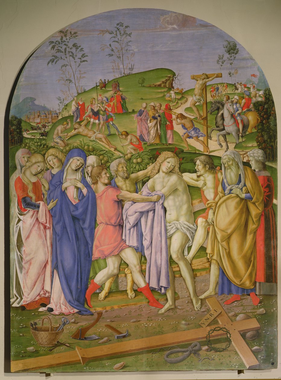 Jézus levetkőzött ruháiról alkotó: Francesco di Giorgio (attr. to) Martini