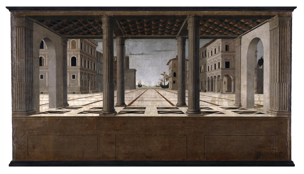 Német: Idealstadt Architectural Veduta alkotó: Francesco di Giorgio
