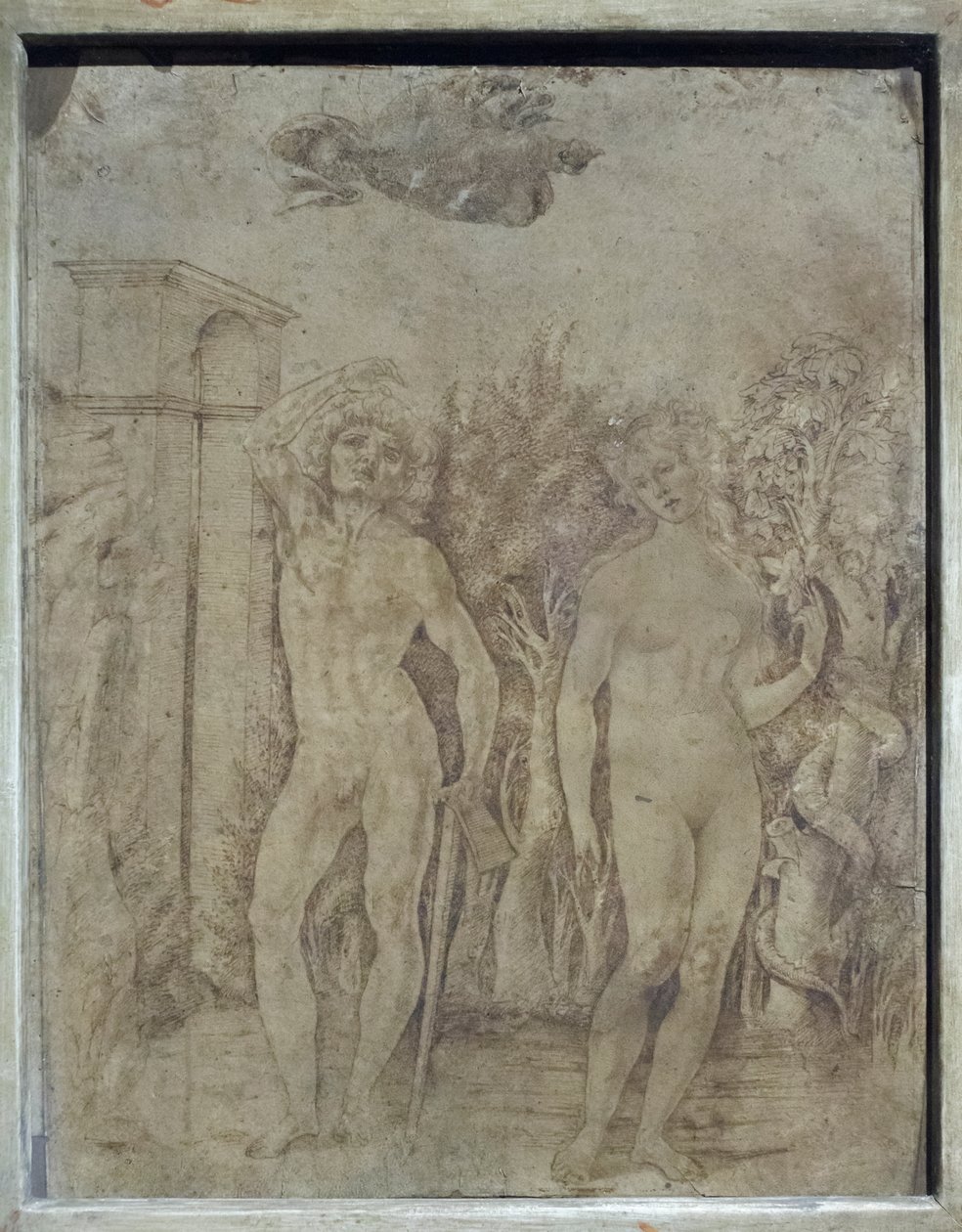 Ádám és Éva, 1470 körül (toll és tinta pergamenre) alkotó: Francesco di Giorgio Martini