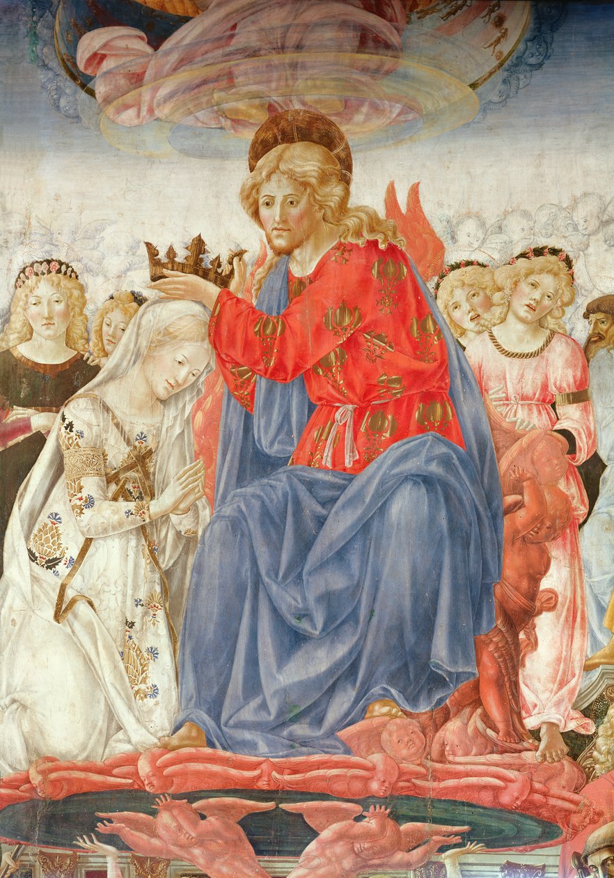 Részlet a Szűzanya koronázásáról (olaj a táblán) alkotó: Francesco di Giorgio Martini