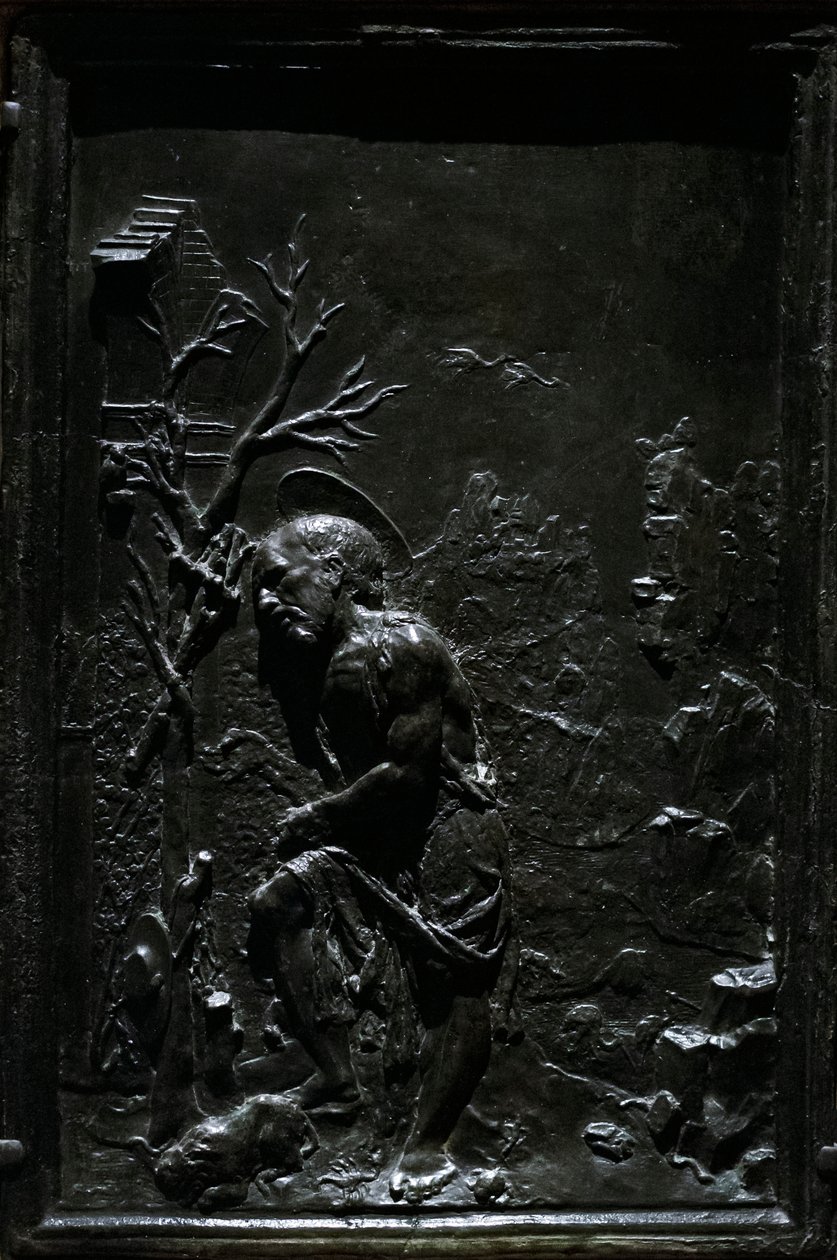 Bűnbánó Szent Jeromos, 1470-75 körül (patinázott bronz) alkotó: Francesco di Giorgio Martini