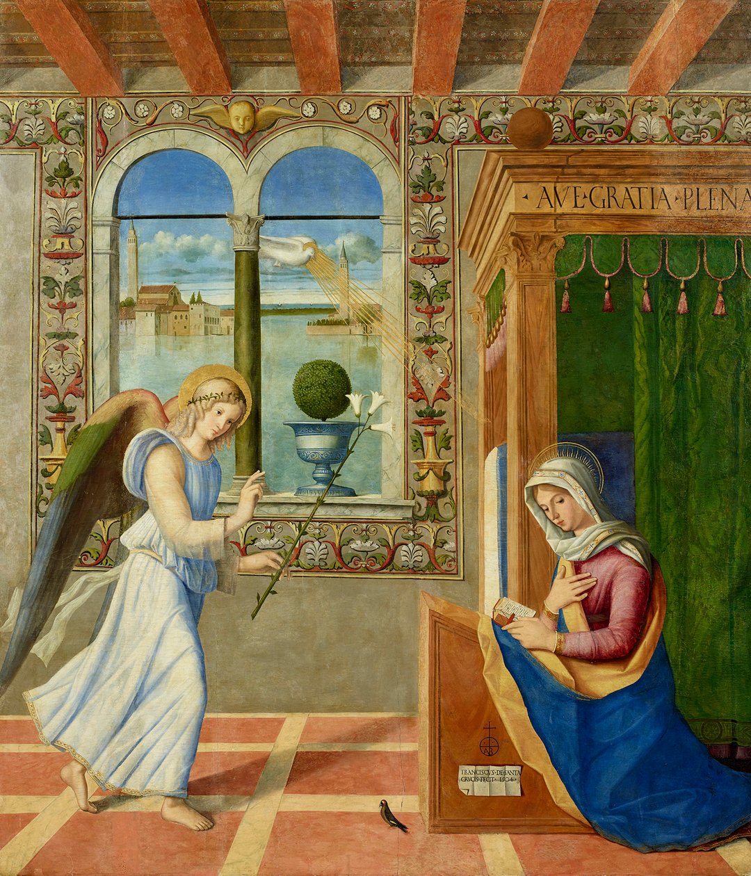 Angyali üdvözlet, 1504. alkotó: Francesco di Simone da Santacroce