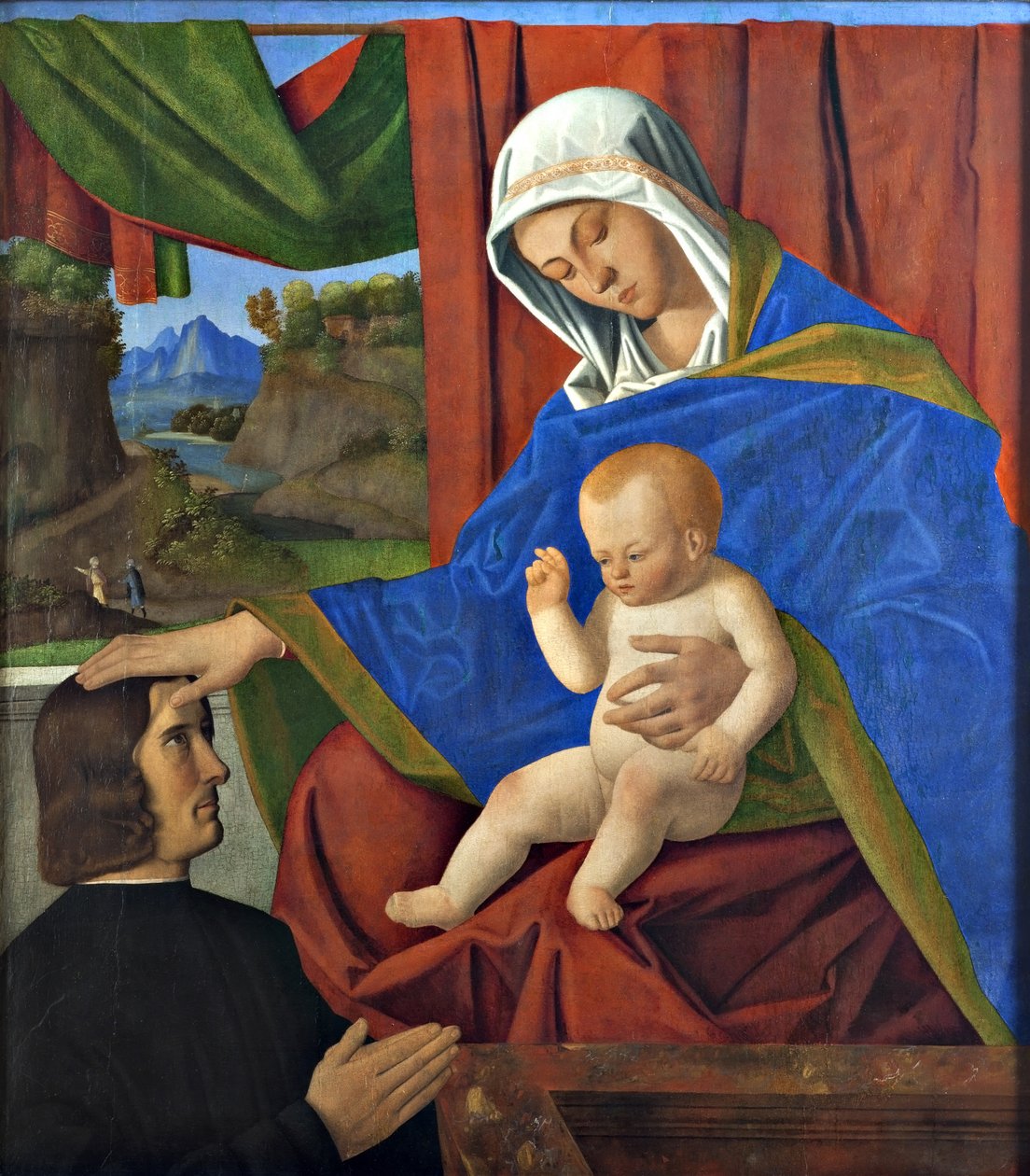 Szűz és gyermek adományozóval, 15. század vége... alkotó: Francesco di Simone da Santacroce