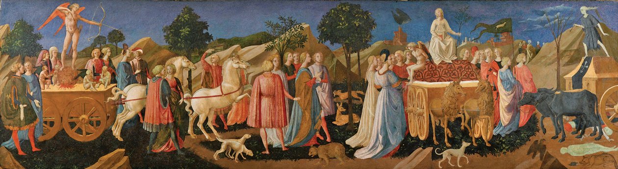 A szerelem, a tisztaság és a halál diadalai c. 1450 alkotó: Francesco di Stefano Pesellino