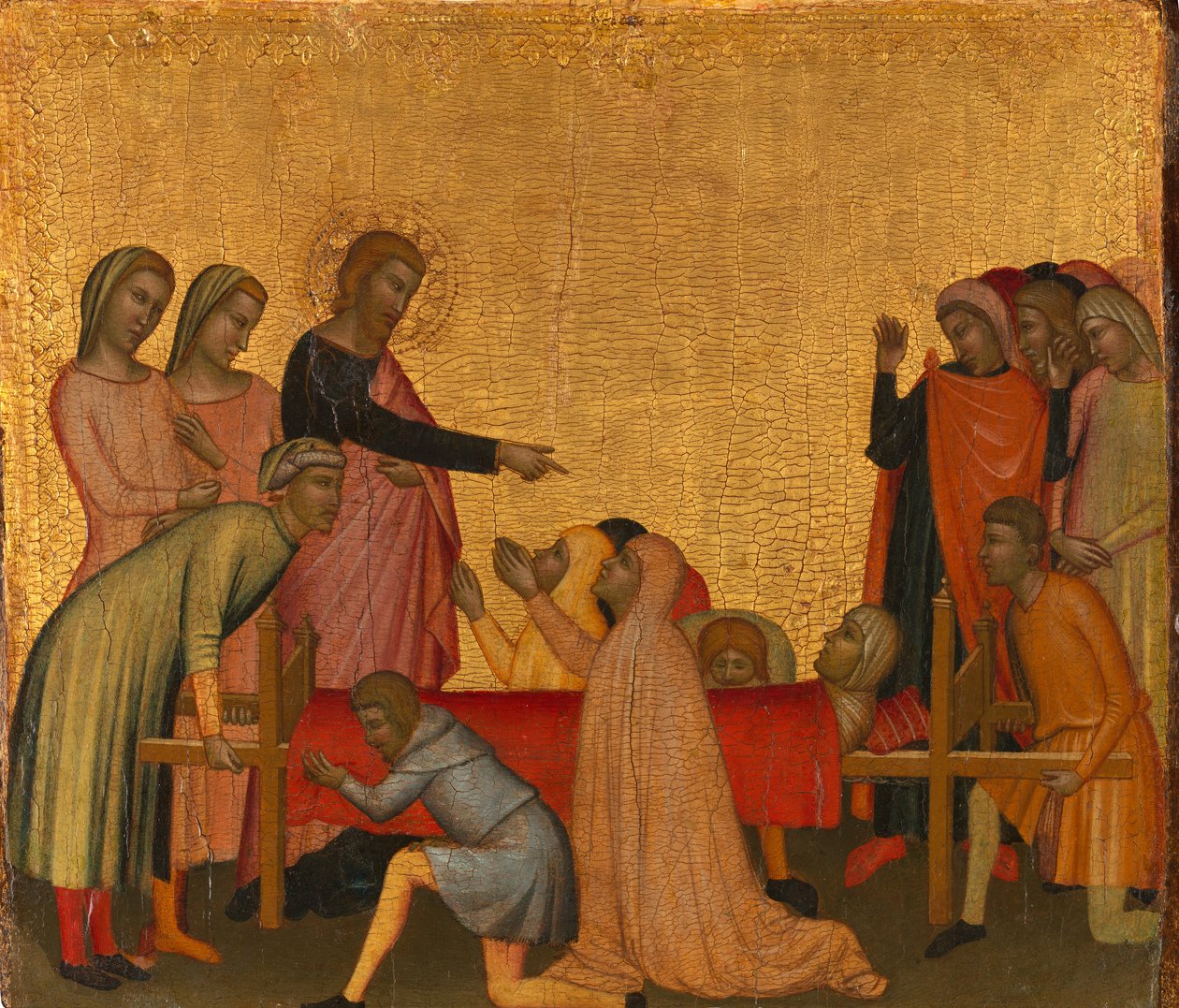 Szent János evangélista életre kelti Satheust, kb. 1370. alkotó: Francescuccio Ghissi