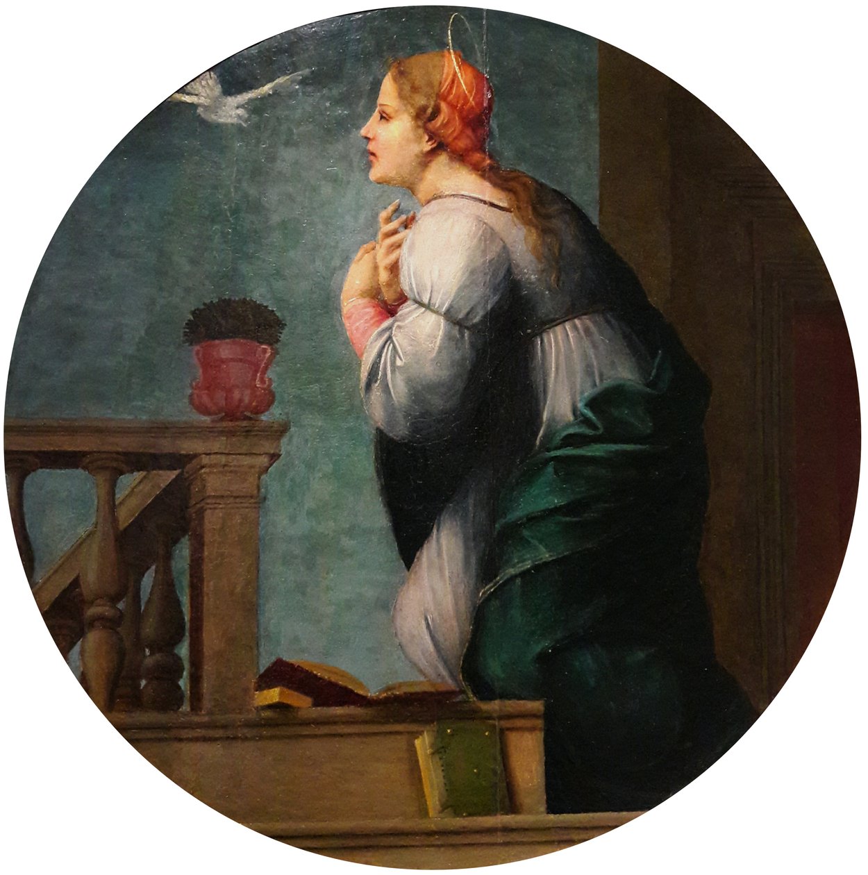 Mária az Angyali üdvözlet párból alkotó: Francesco di Cristofano Franciabigio