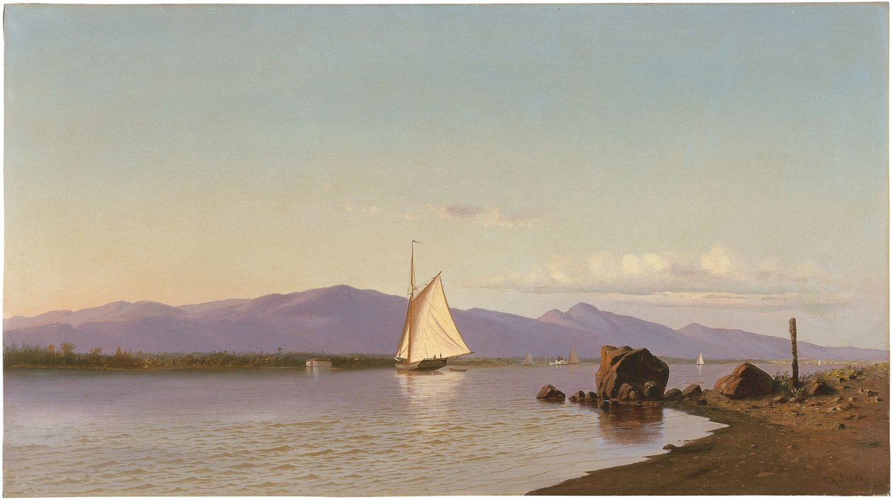 Kingston Point, Hudson folyó alkotó: Francis Augustus Silva