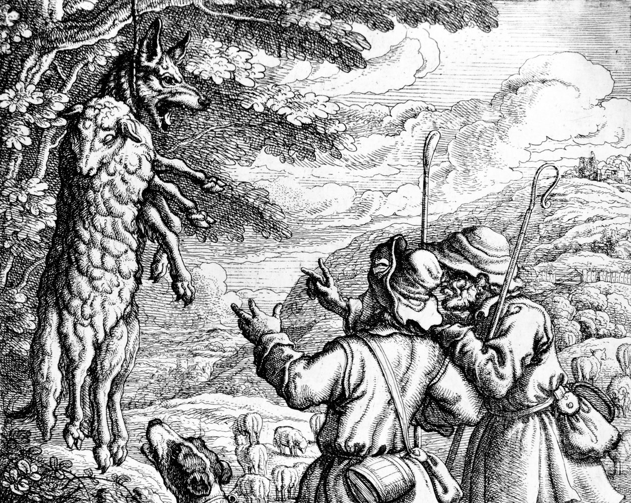 A farkas bárányruhában, 1687 alkotó: Francis Barlow