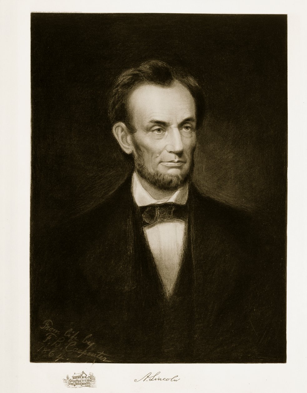 Abraham Lincoln, az Amerikai Egyesült Államok 16. elnöke, 1864, pub. 1901 (fénymásolat) alkotó: Francis Bicknell Carpenter