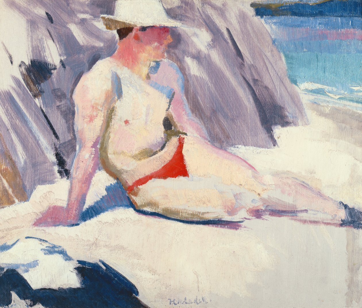 Napozó a tengerparton, Iona, 1928 alkotó: Francis Campbell Boileau Cadell