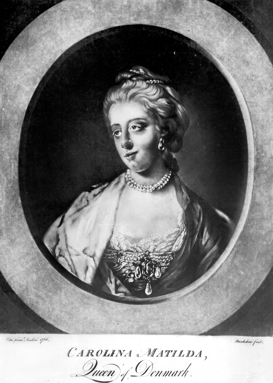 Caroline Matilda, Dánia és Norvégia királynője, Brookshaw metszete alkotó: Francis Cotes
