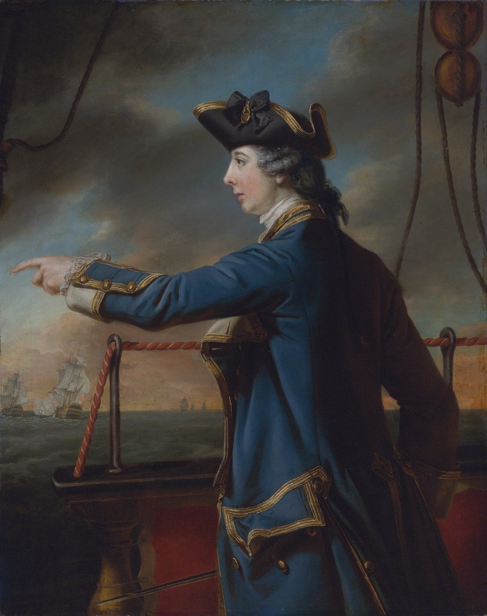 Edward Knowles (1742-1762), a HMS Peregrine kapitánya alkotó: Francis Cotes