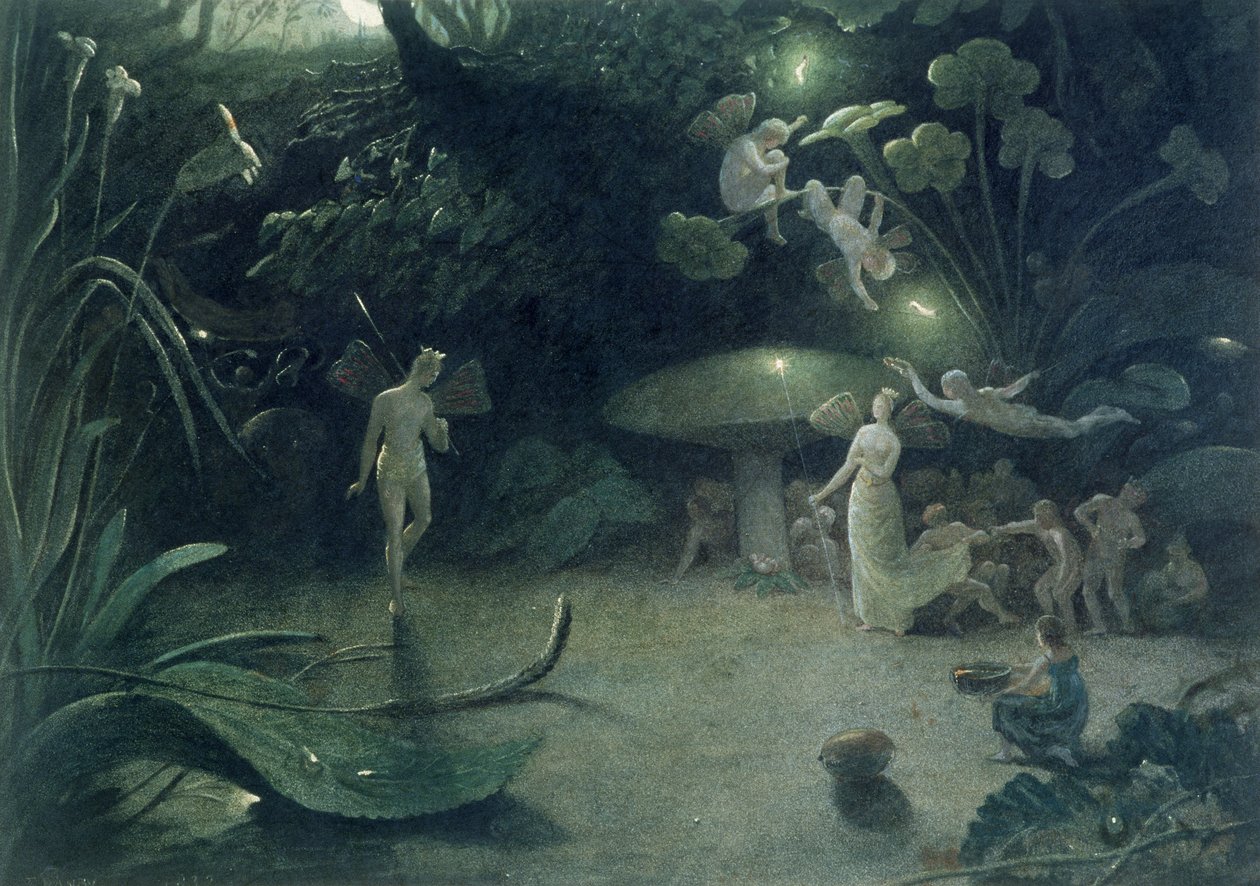 Jelenet a Szentivánéji álomból, 1832 alkotó: Francis Danby