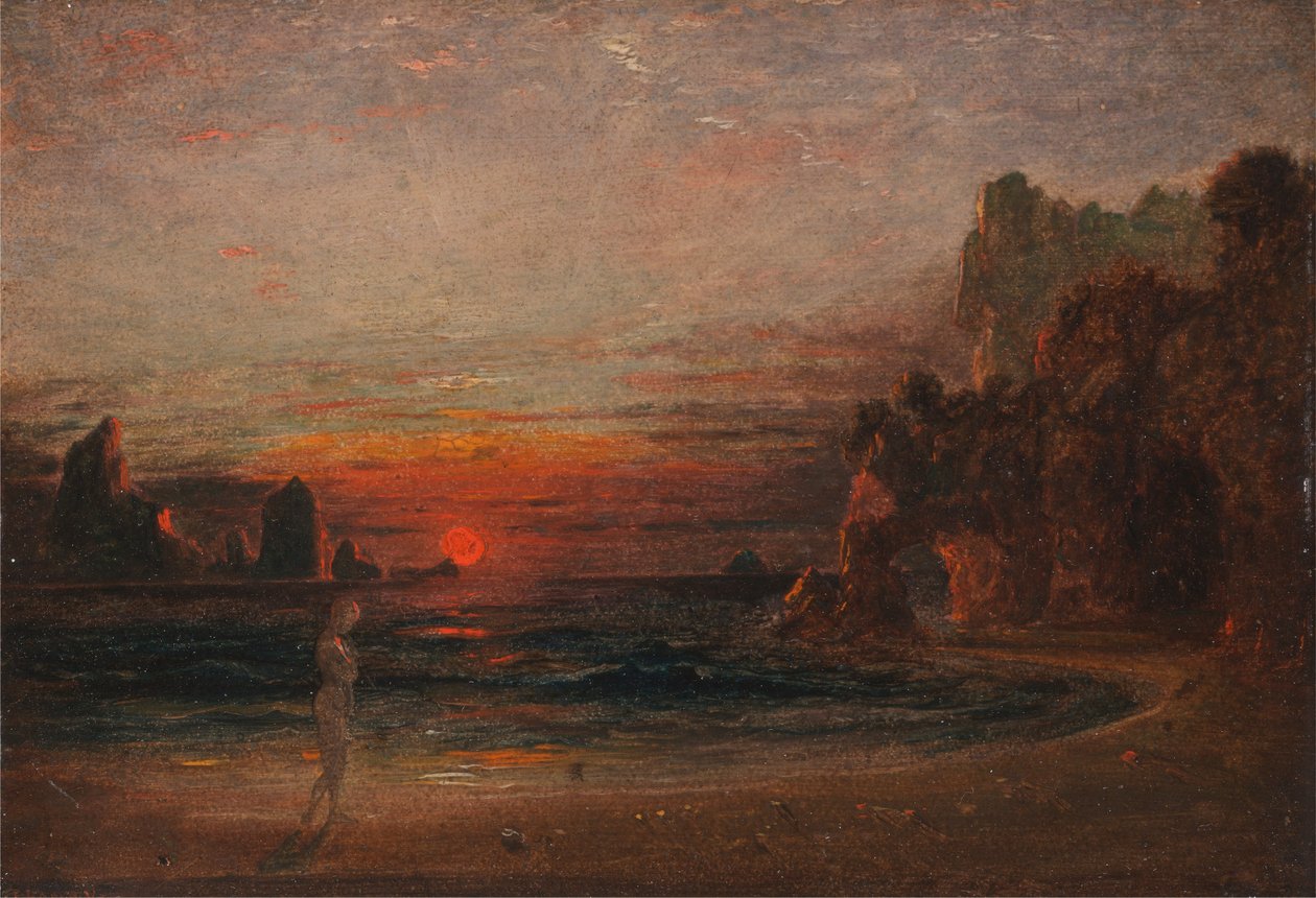 Tanulmány a Calypsos Grotto számára alkotó: Francis Danby