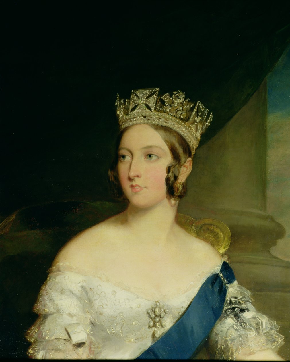 Viktória királynő portréja, 1843 (27150 részlet) alkotó: Francis Grant