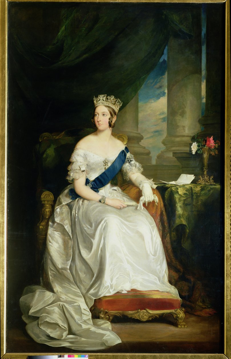 Viktória királynő, 1843 (és részlet 60267) alkotó: Francis Grant