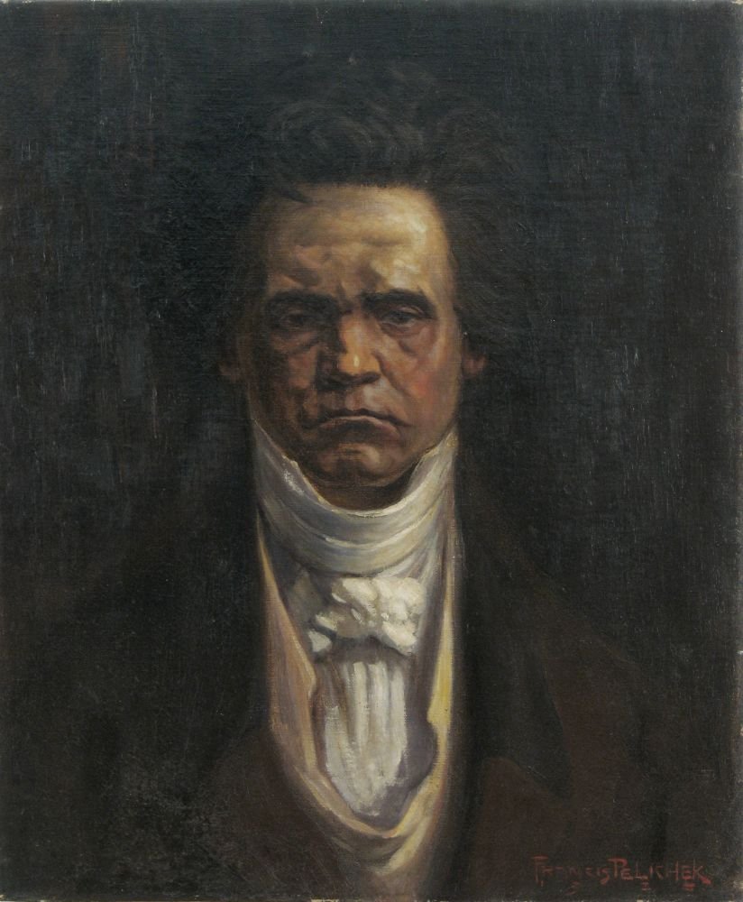 Beethoven portugál portréja: Retrato de Beethoven alkotó: Francis Pelichek