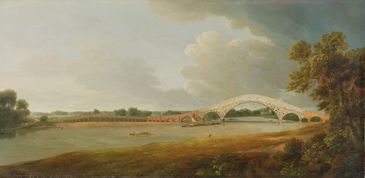 Old Walton Bridge, 1785 alkotó: Francis Towne
