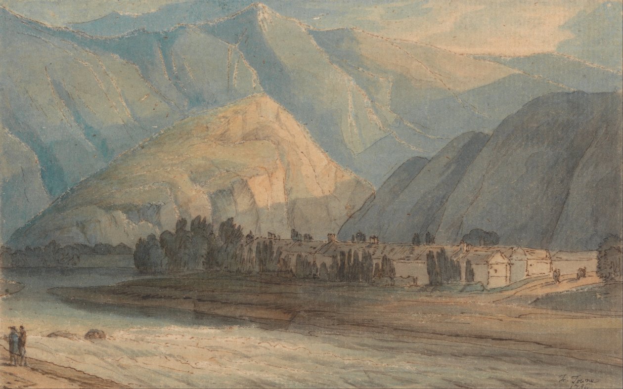 A Grange a Keswick -tó fején alkotó: Francis Towne