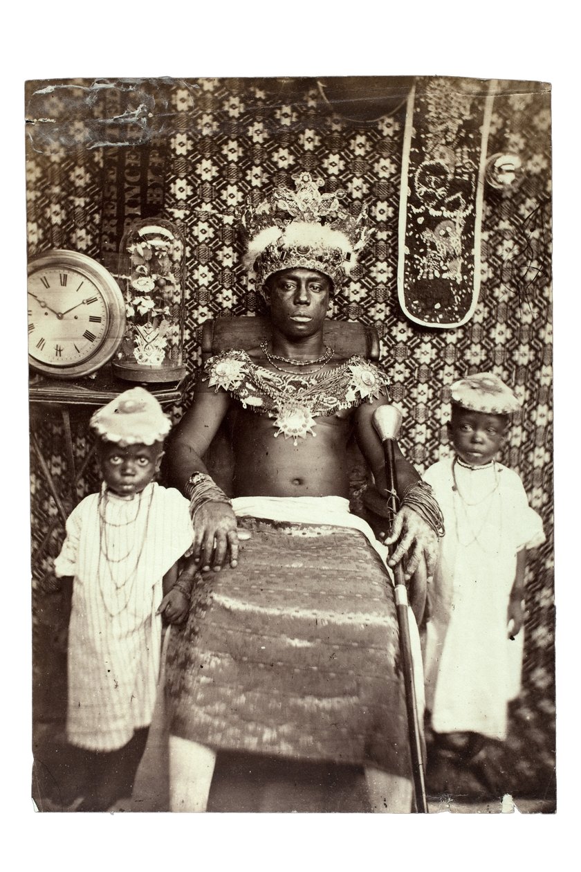 Calabar királya, Nigéria, 1870 körül (albumnyomat) alkotó: Francis W. Joaque