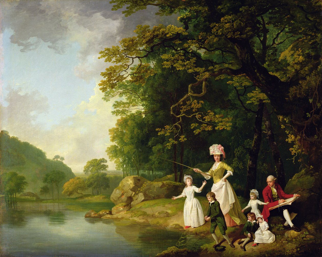 George és Mary Browne öt idősebb gyermekükkel, 17734 körül alkotó: Francis Wheatley