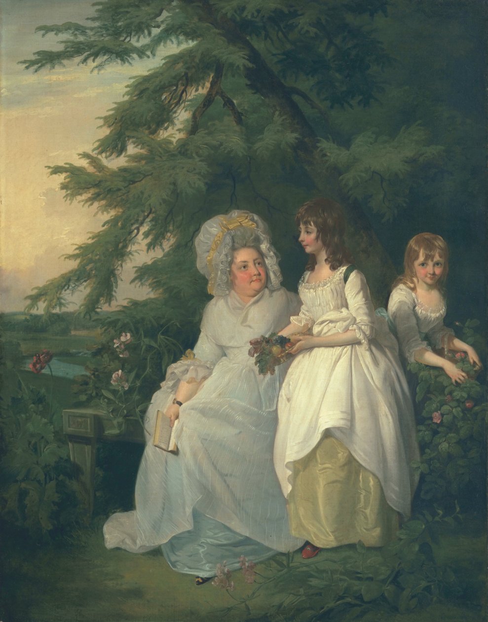 Mary Margaret Wood és két lánya, 1787 alkotó: Francis Wheatley