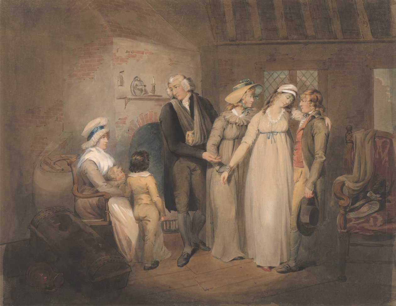 Olivia visszatér a családjához alkotó: Francis Wheatley