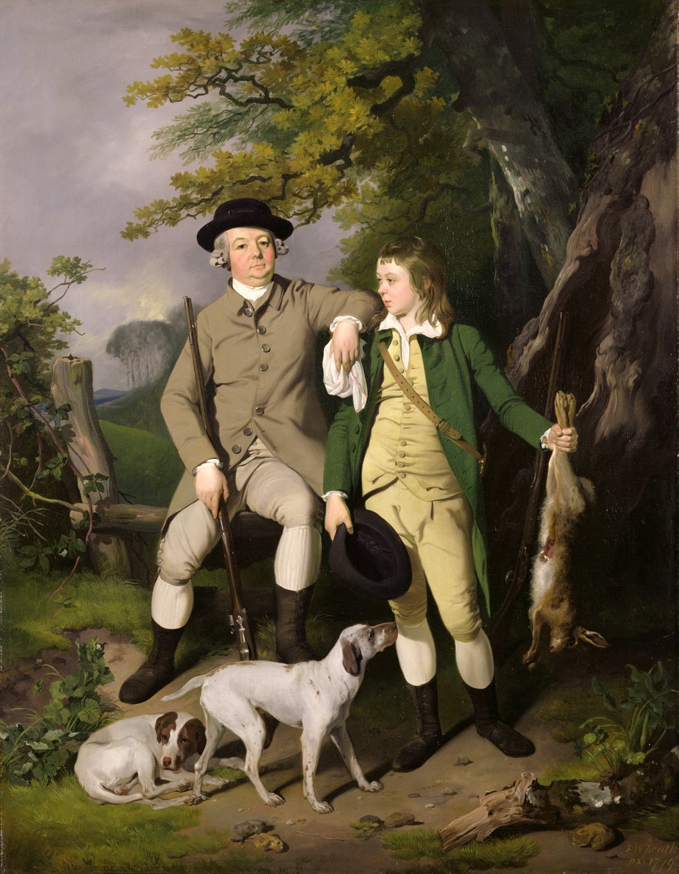 Portré egy sportolóról fiával, 1779 alkotó: Francis Wheatley