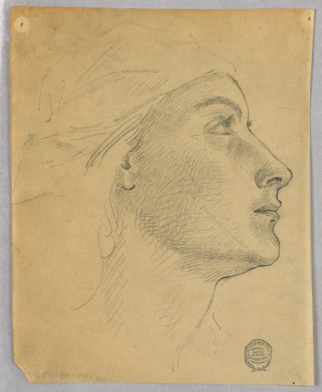 Egy nő feje alkotó: Francis Augustus Lathrop