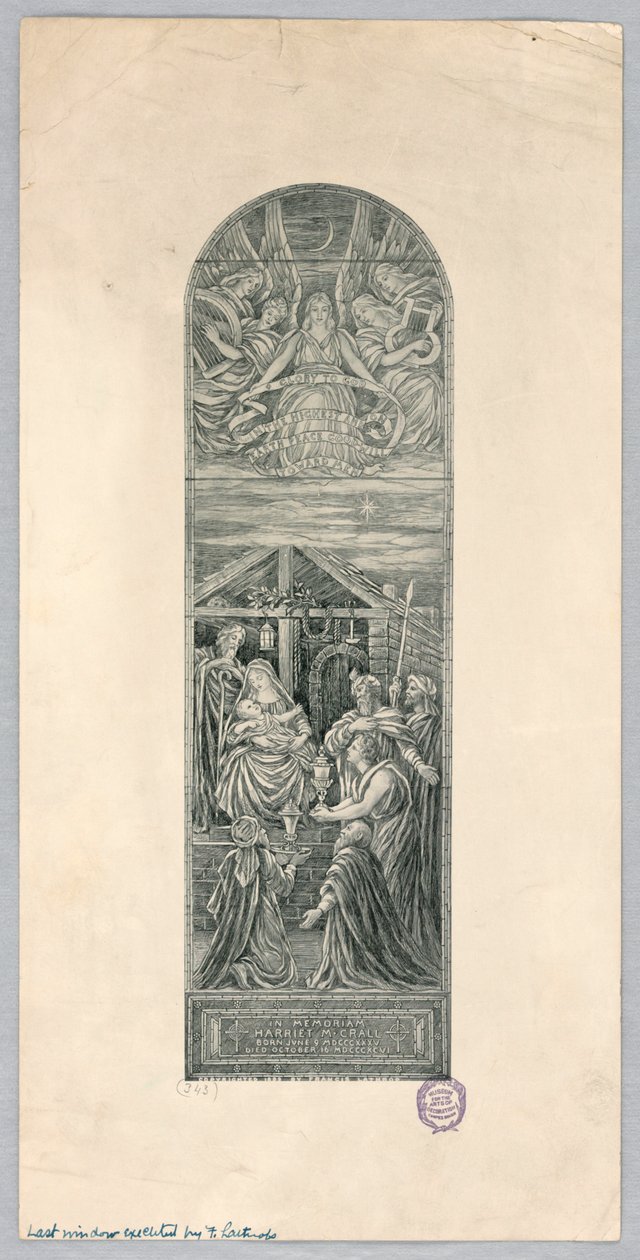 Emlékablak Harriet M. Crall számára alkotó: Francis Augustus Lathrop