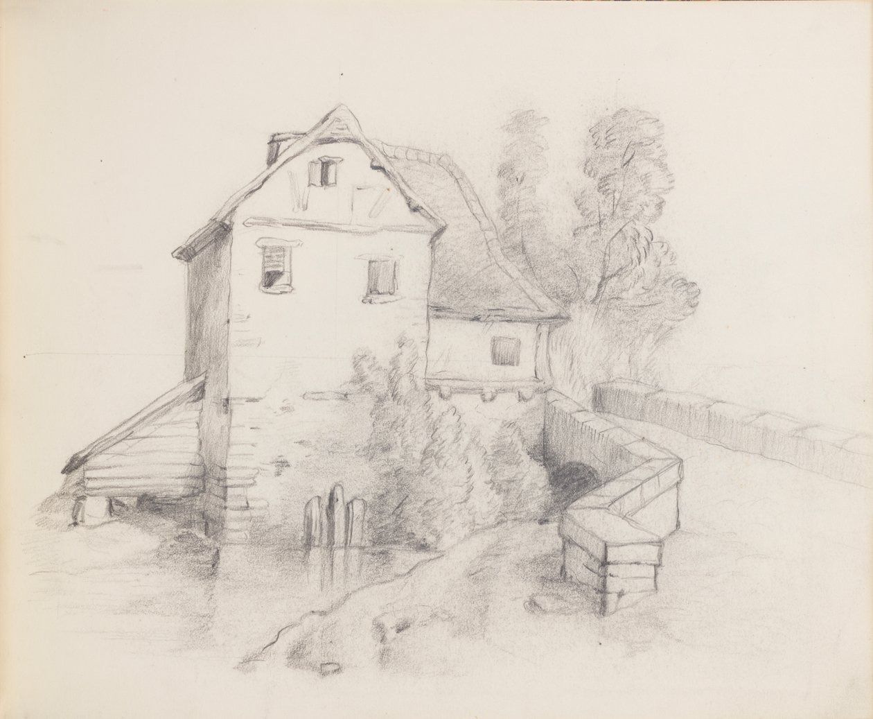 Malomház a patak mellett alkotó: Francis Augustus Lathrop