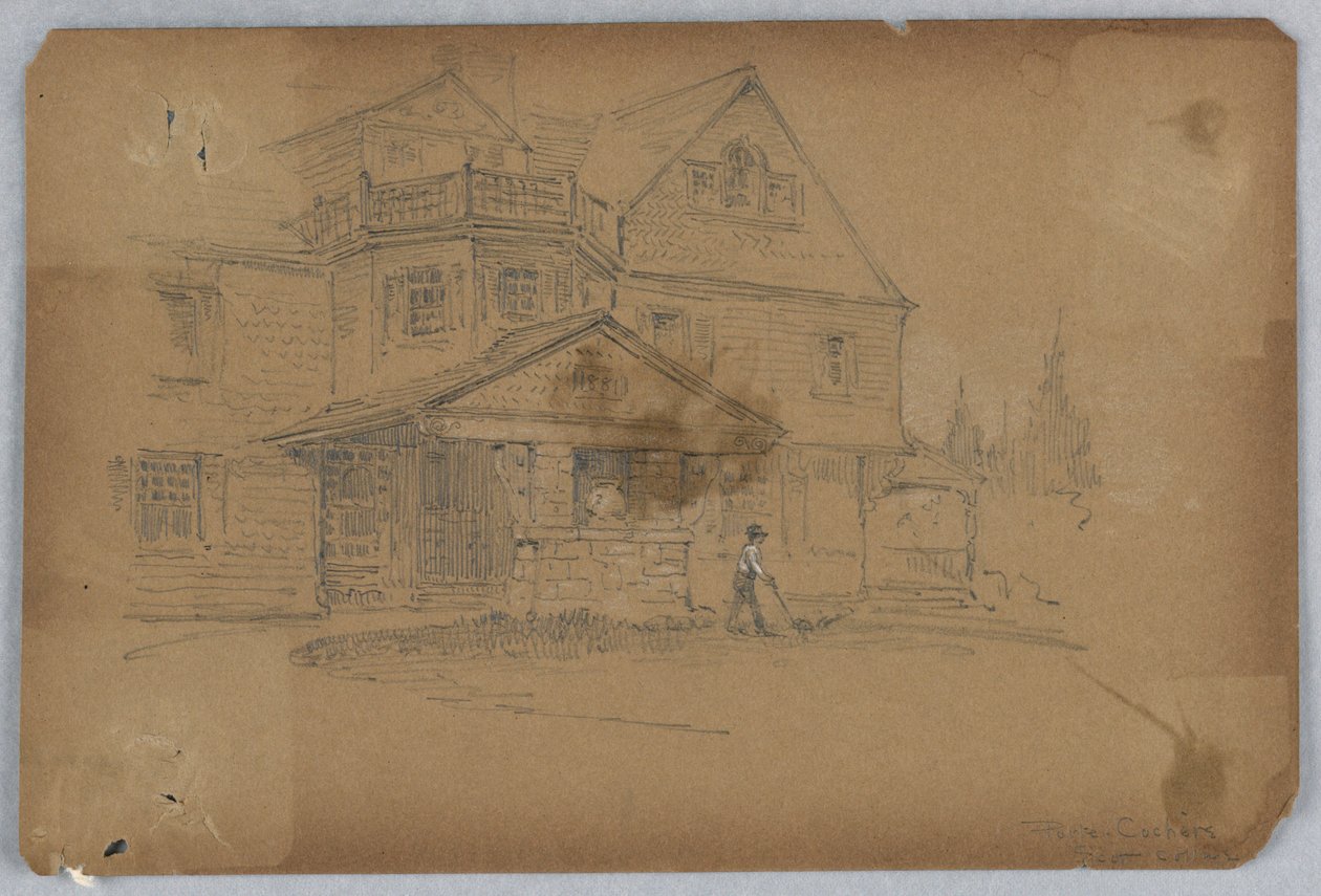 Porte-cochere, Scott Cottage alkotó: Francis Augustus Lathrop