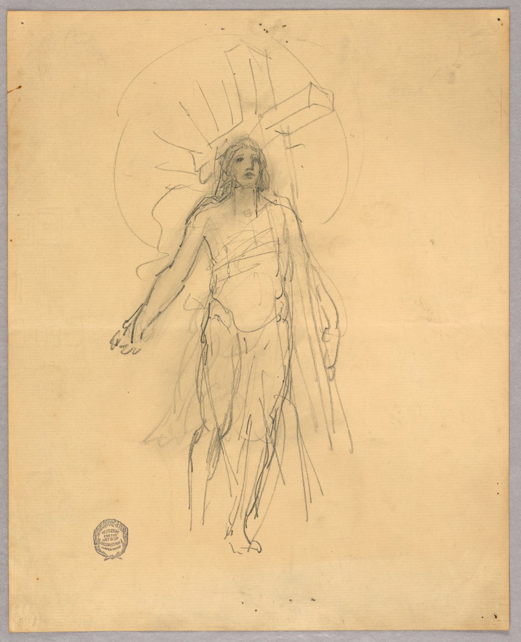 Vázlat a felemelkedés központi alakjához alkotó: Francis Augustus Lathrop