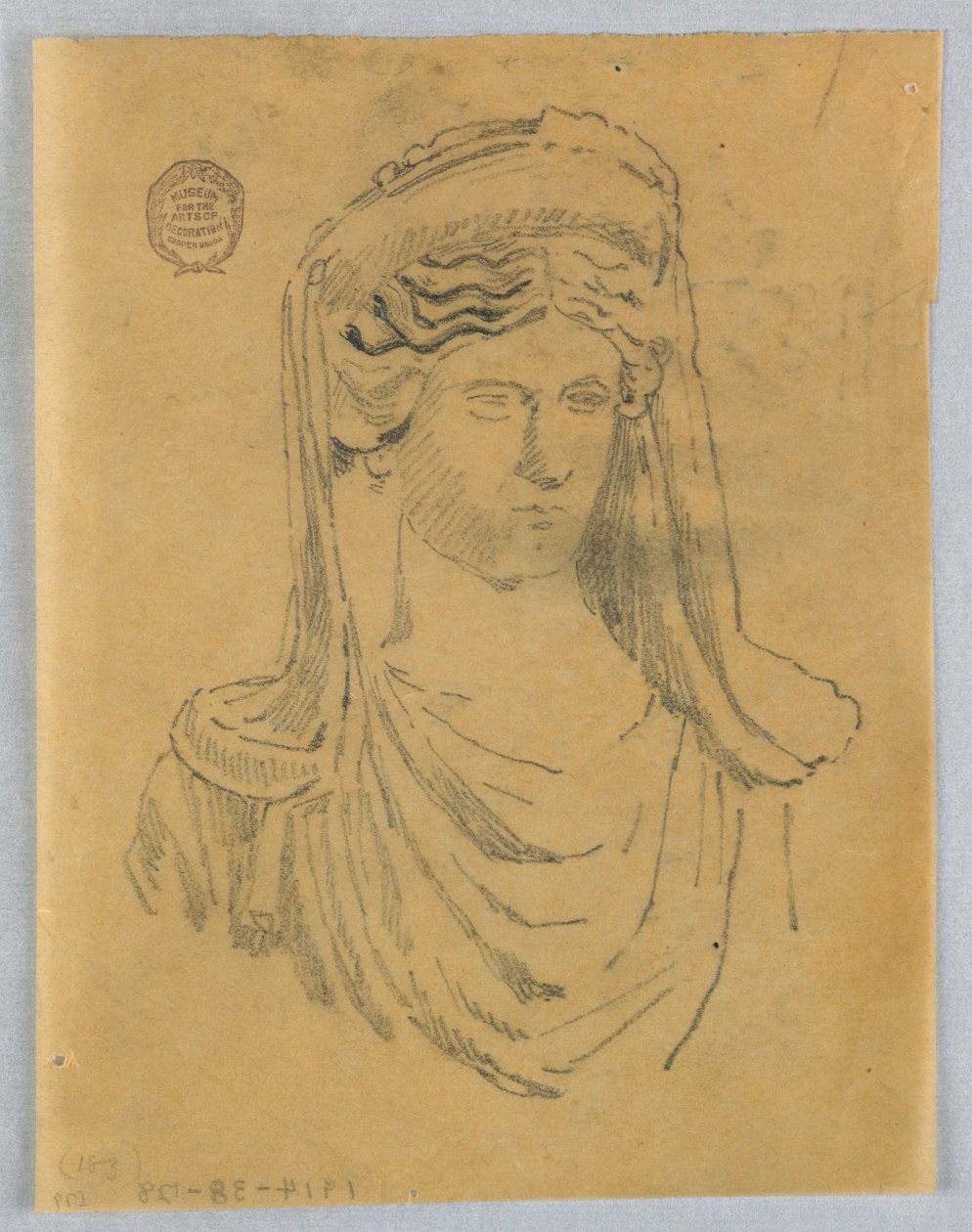 Vázlat egy nő mellszobra alkotó: Francis Augustus Lathrop