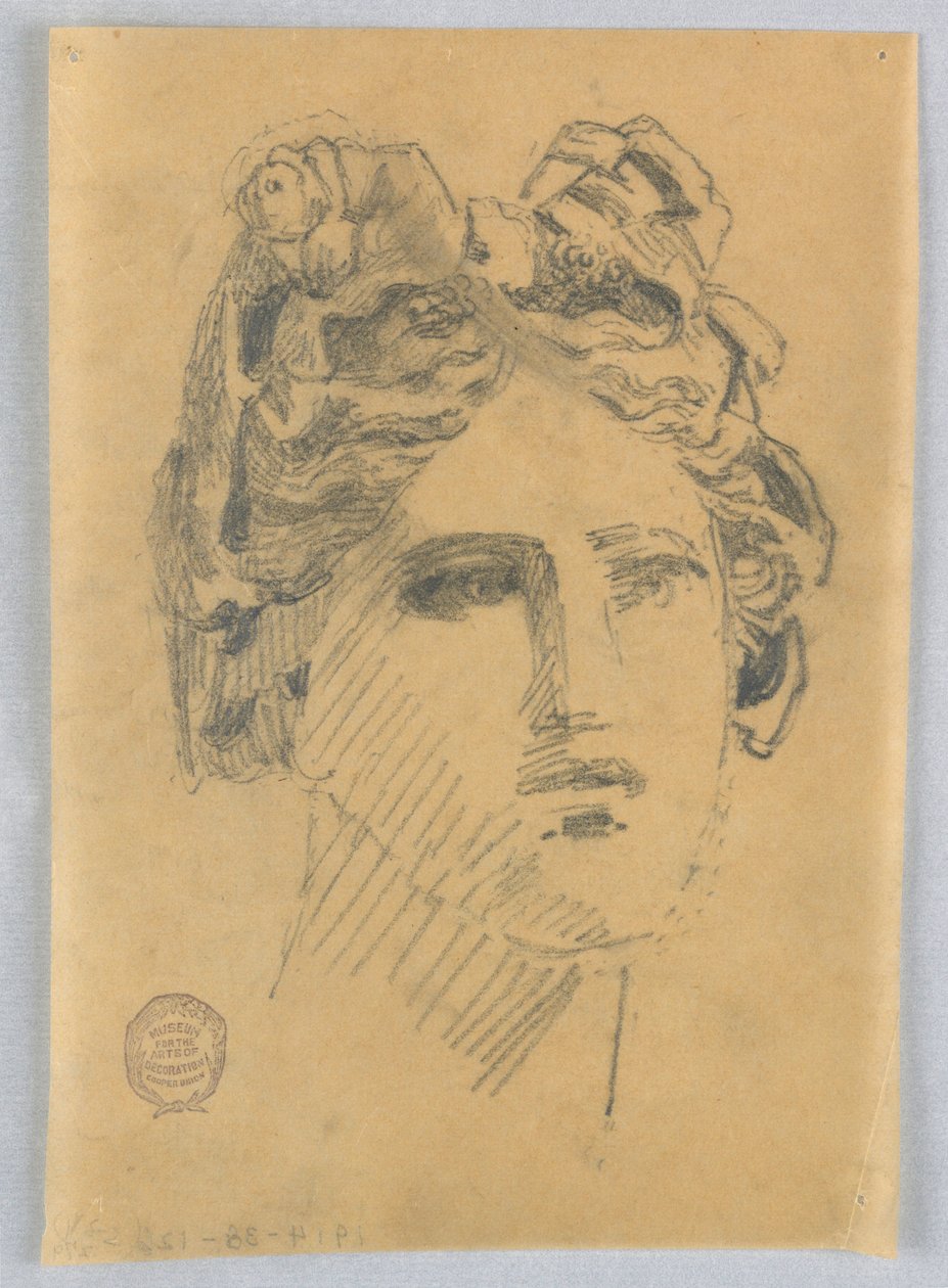 Vázlat a női fejről alkotó: Francis Augustus Lathrop