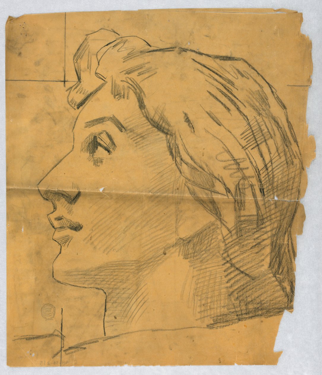Vázlat egy női fejről alkotó: Francis Augustus Lathrop