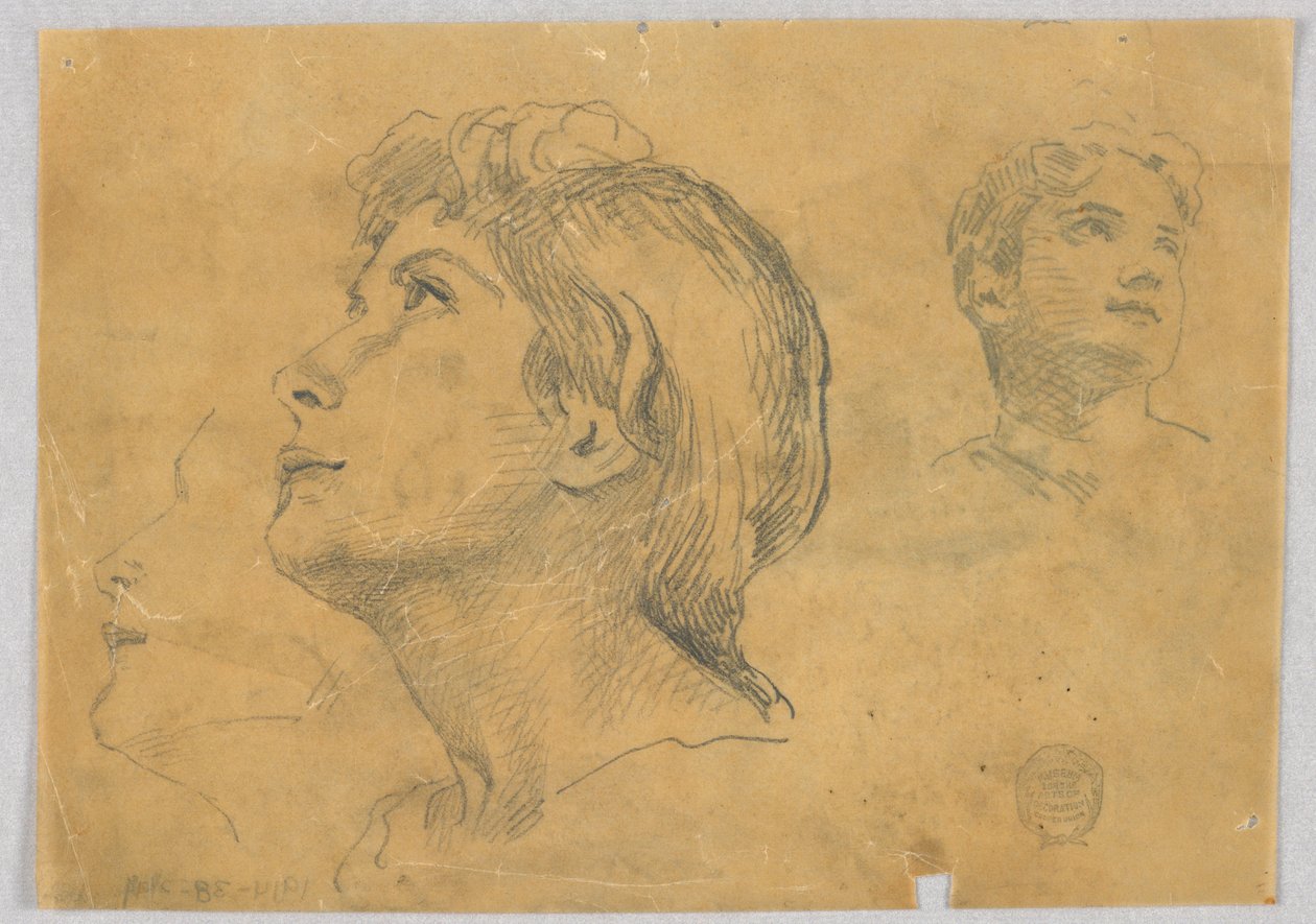 Vázlatok két fejről alkotó: Francis Augustus Lathrop
