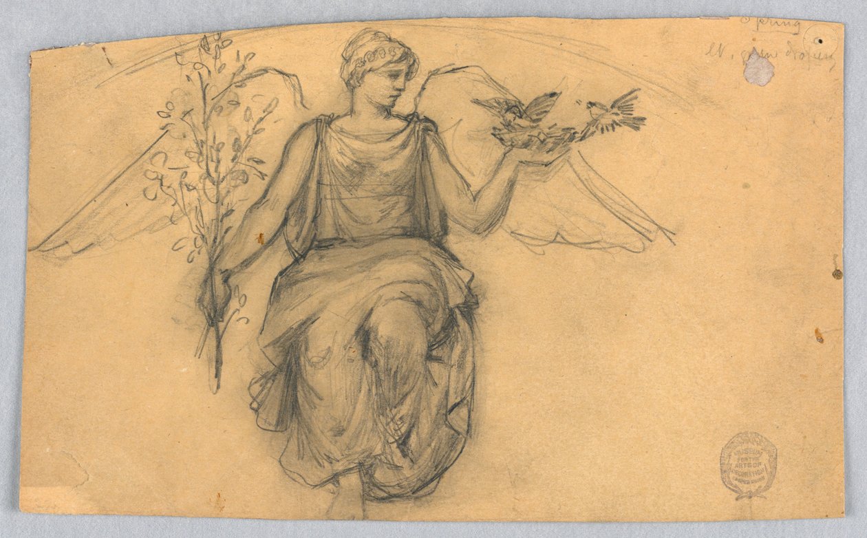 Tavasz, Szárnyas ábra vázlata alkotó: Francis Augustus Lathrop