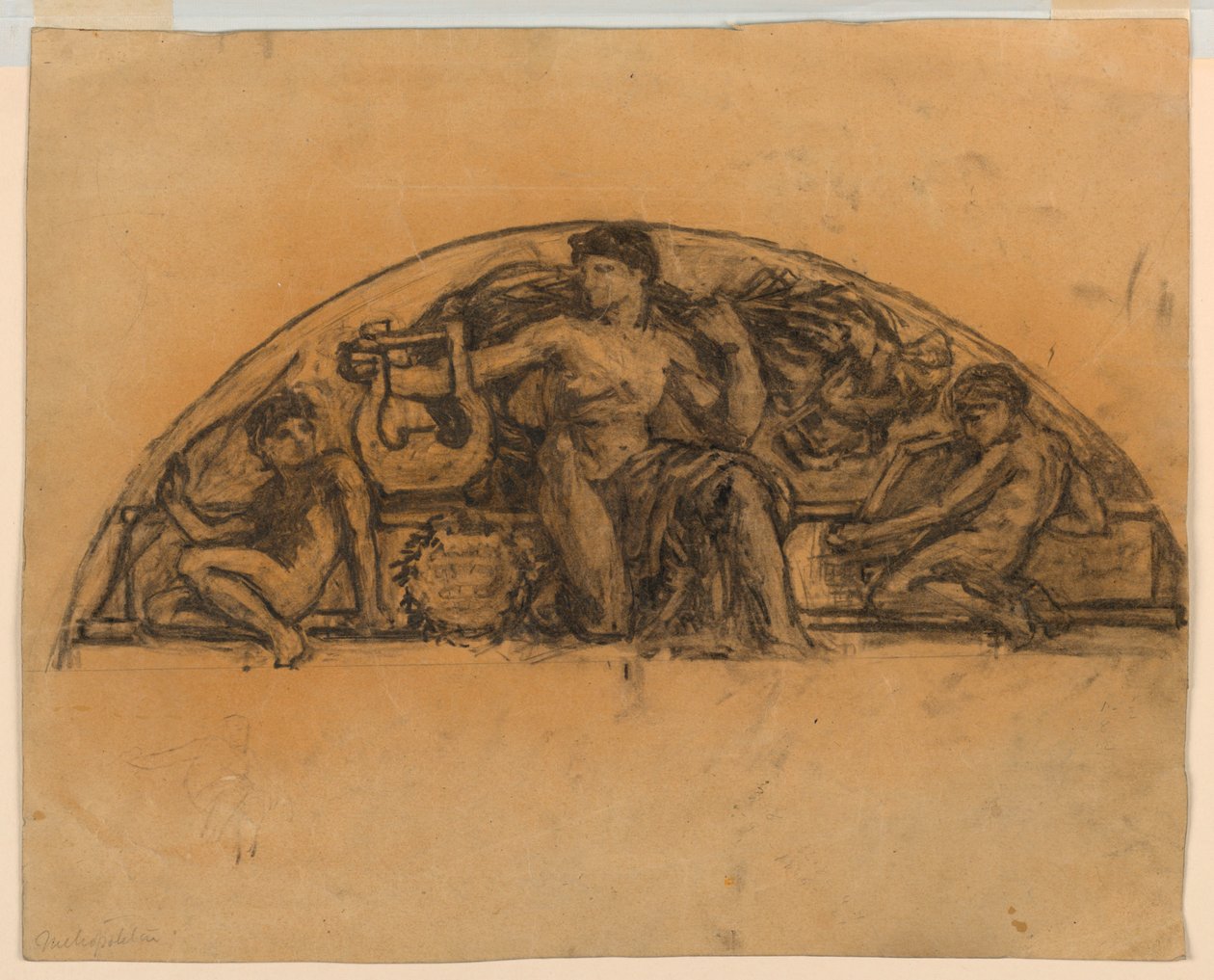 Tanulmány az "Apollo" Metropolitan Opera számára, New York, NY alkotó: Francis Augustus Lathrop