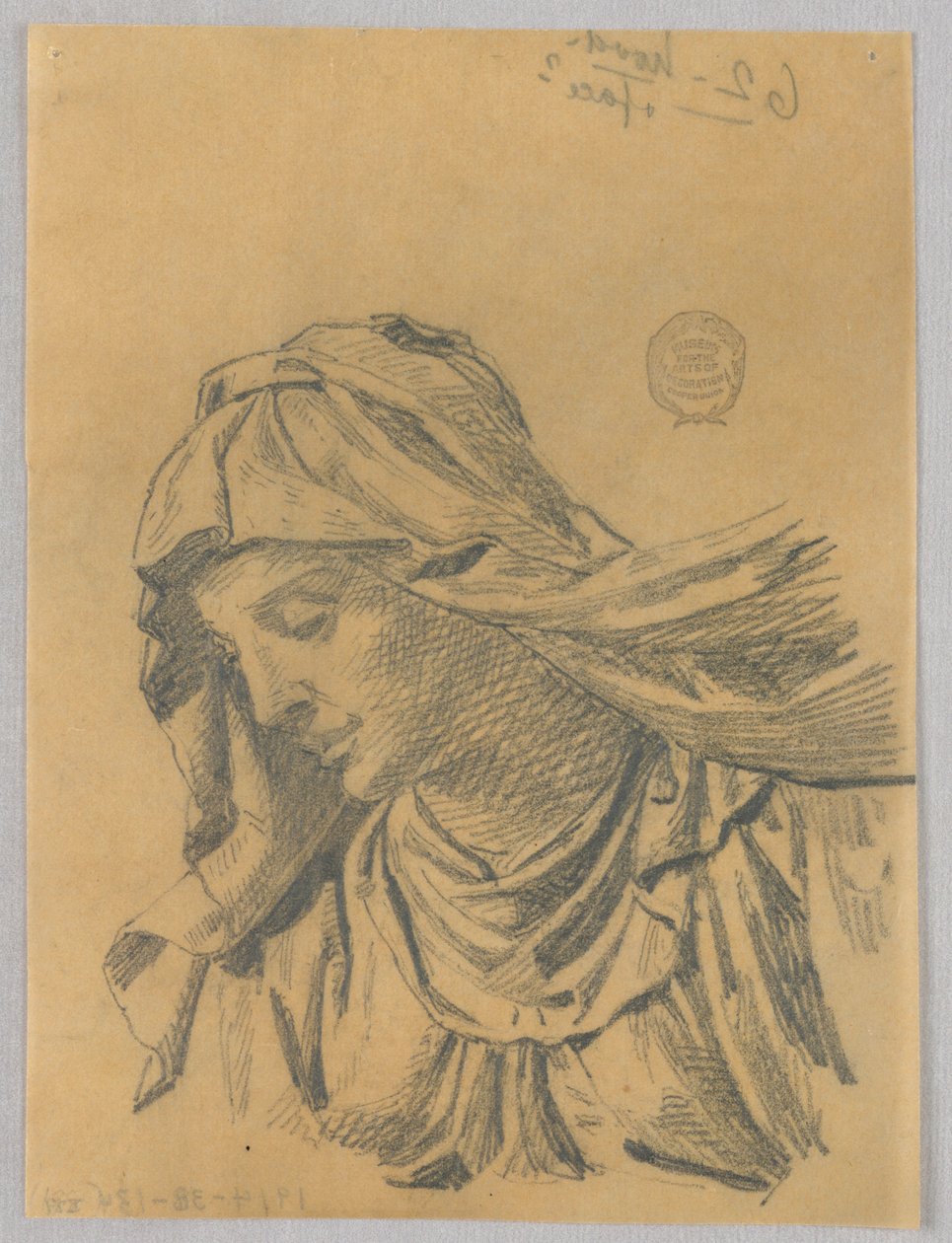 Tanulmány a Madonna mellszobrához alkotó: Francis Augustus Lathrop