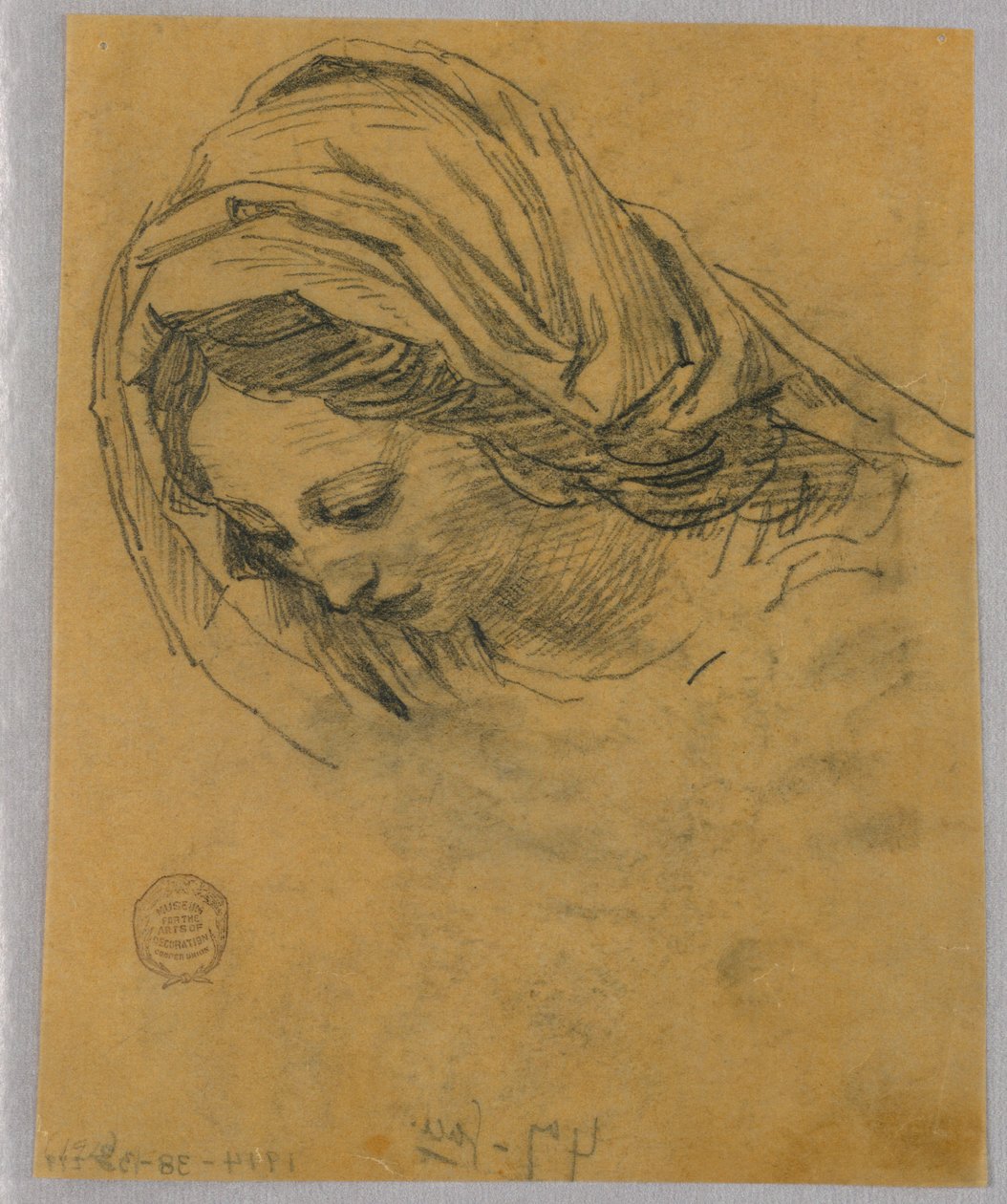 Tanulmány a Madonna fejének alkotó: Francis Augustus Lathrop