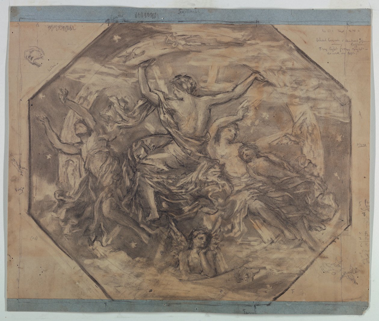 Tanulmány a "Zodiákus" számára alkotó: Francis Augustus Lathrop