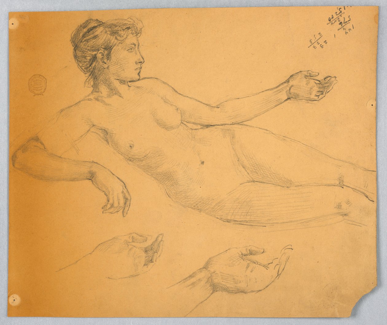Az aktfigura tanulmányozása alkotó: Francis Augustus Lathrop