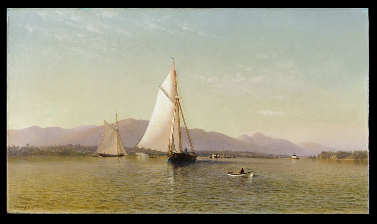 A Hudson a Tappan Zee-ben, 1876 alkotó: Francis Augustus Silva