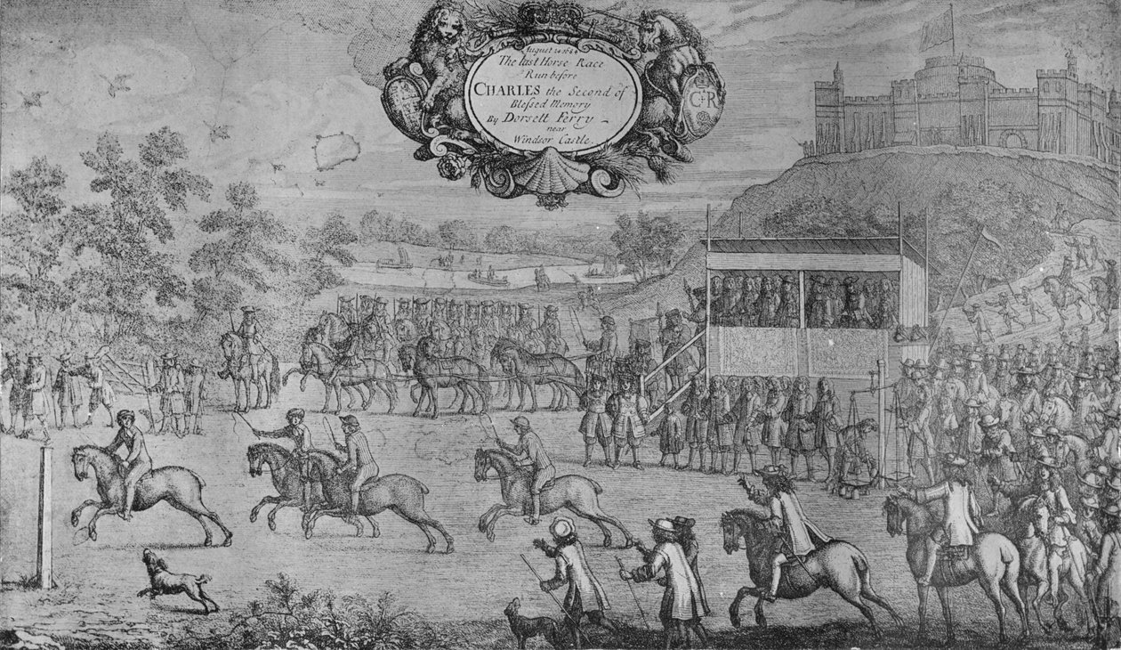A verseny II. Károly előtt, Francis Barlow, 1650-1680, 1911 alkotó: Francis Barlow