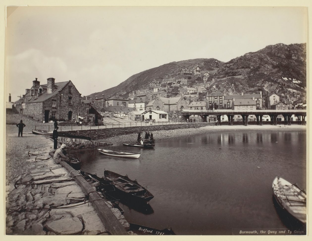 Barmouth, the Quay és Ty Gwyn, 186094. alkotó: Francis Bedford