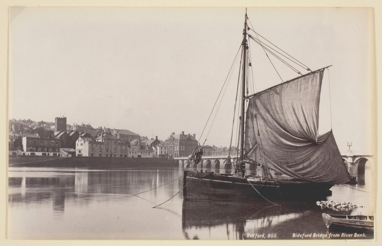Bideford híd a folyópartról alkotó: Francis Bedford