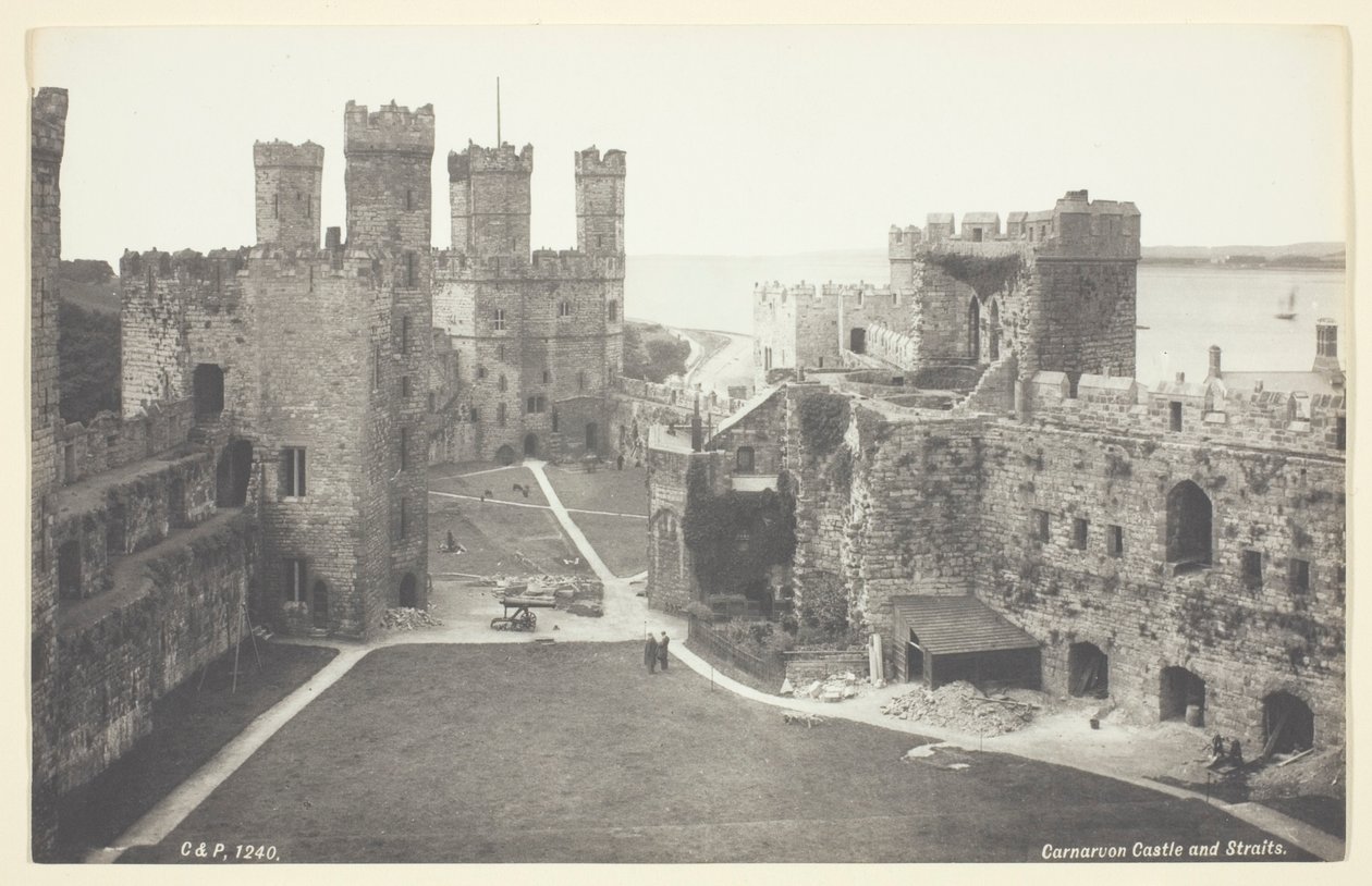 Carnarvon kastély és Straights alkotó: Francis Bedford