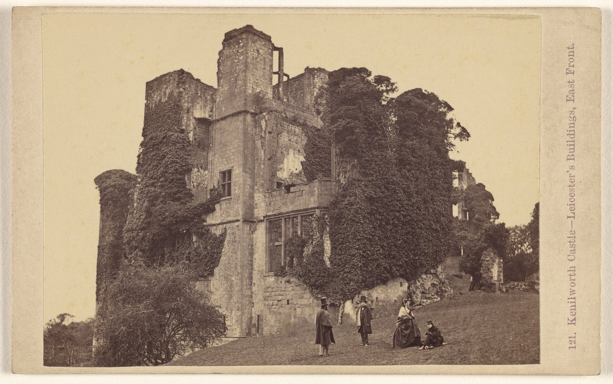 Kenilworth-kastély – Leicester épületei, keleti homlokzat. alkotó: Francis Bedford